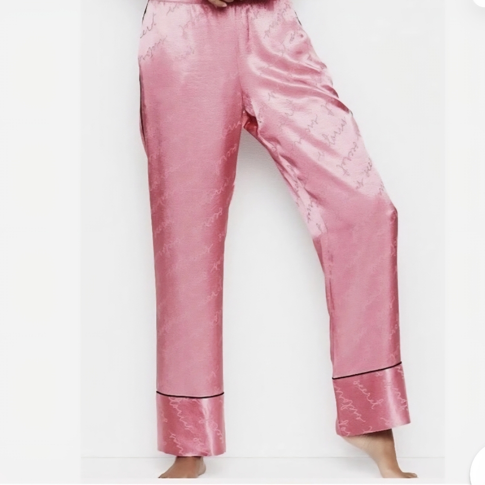 Victoria's Secret Soft Pink Satinlke Lounge Pants